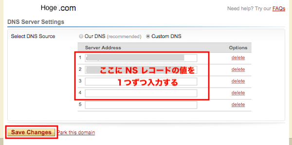 Registrydomains DNS Server Settings